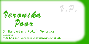 veronika poor business card